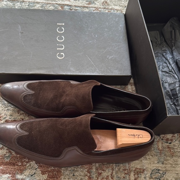 Outfit Gucci Suede Loafers Gucci Men's Brown Leather Loafers1